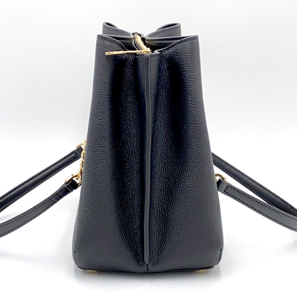 MICHAEL KORS TEAGEN LG LONG DROP SATCHEL BLACK - Picture 6 of 16